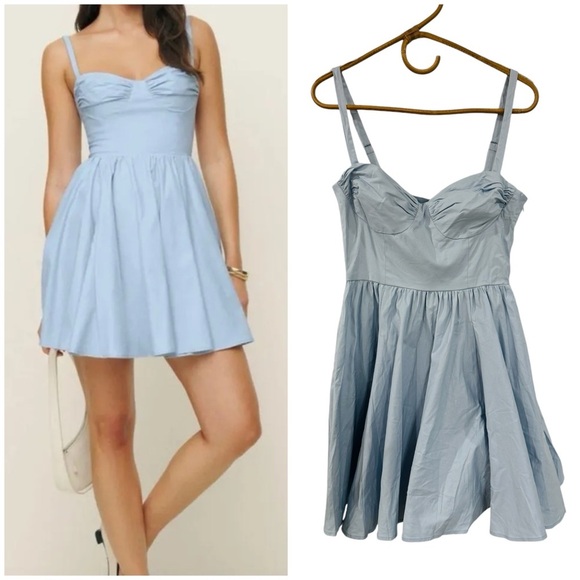 Reformation blue mini dressNEW